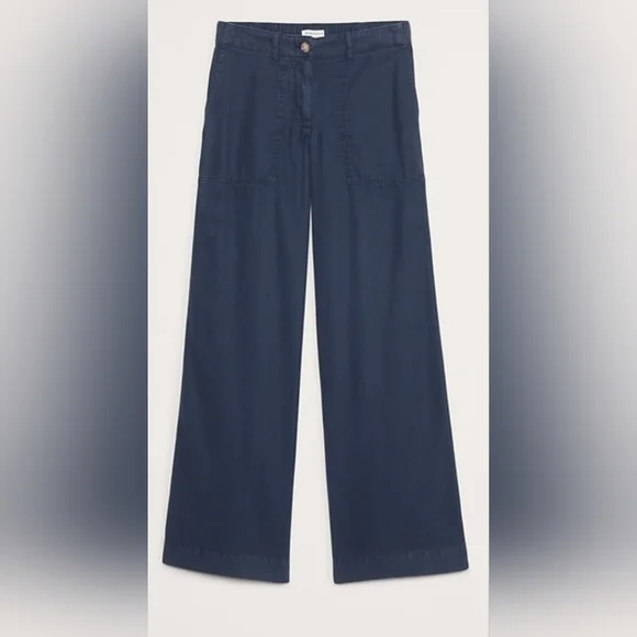 Banana Republic Wide Leg Soma Navy Size Small - Picture 5 of 13